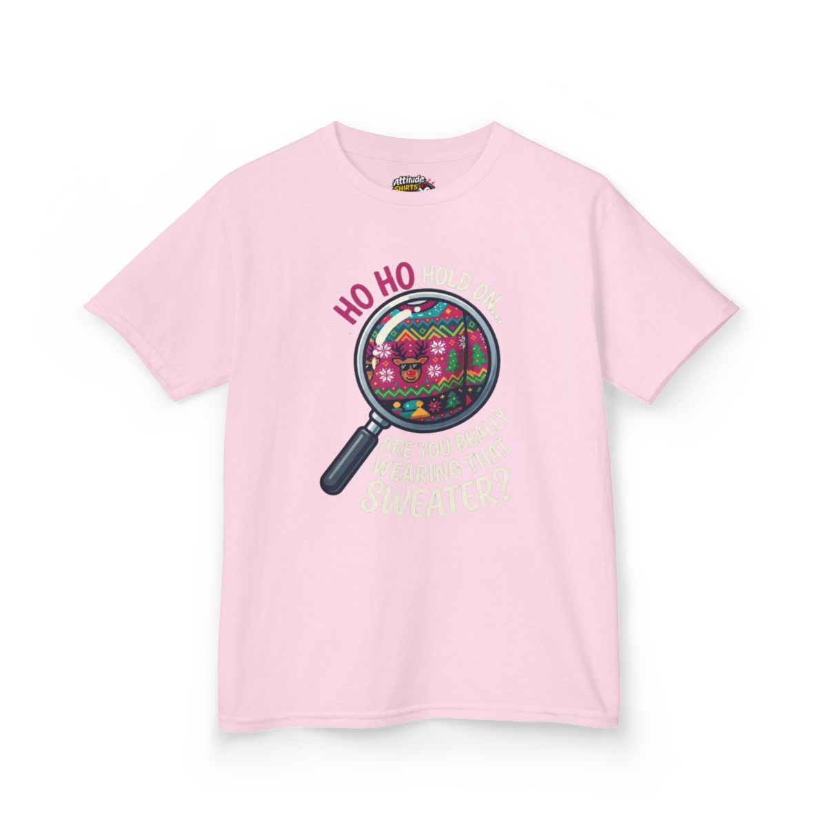 Color: Light Pink | Ugly Sweater Kids Tee