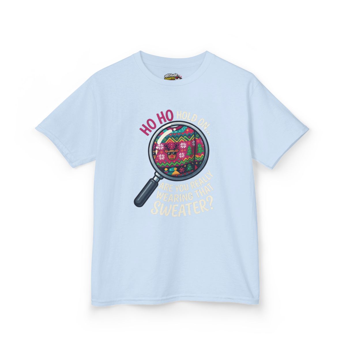 Color: Light Blue | Ugly Sweater Kids Tee