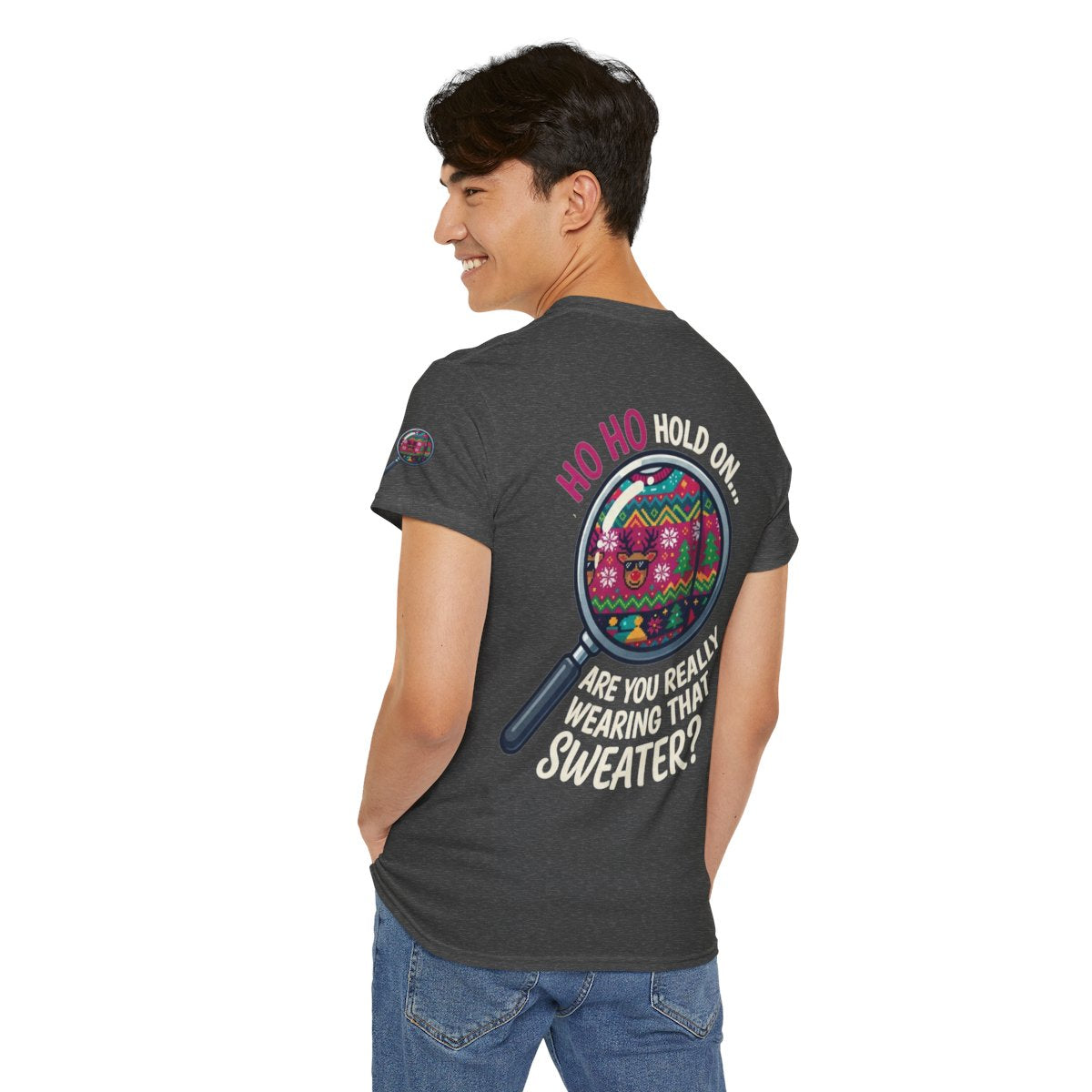 Color: Dark Heather | Ugly Sweater Premium Graphic Tee