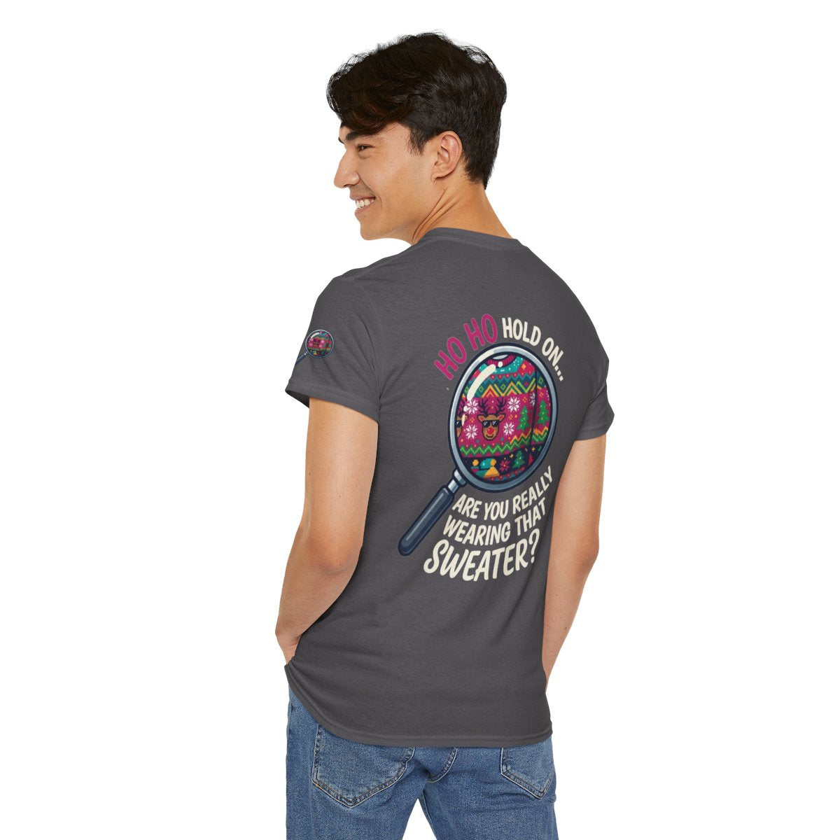 Color: Charcoal | Ugly Sweater Premium Graphic Tee