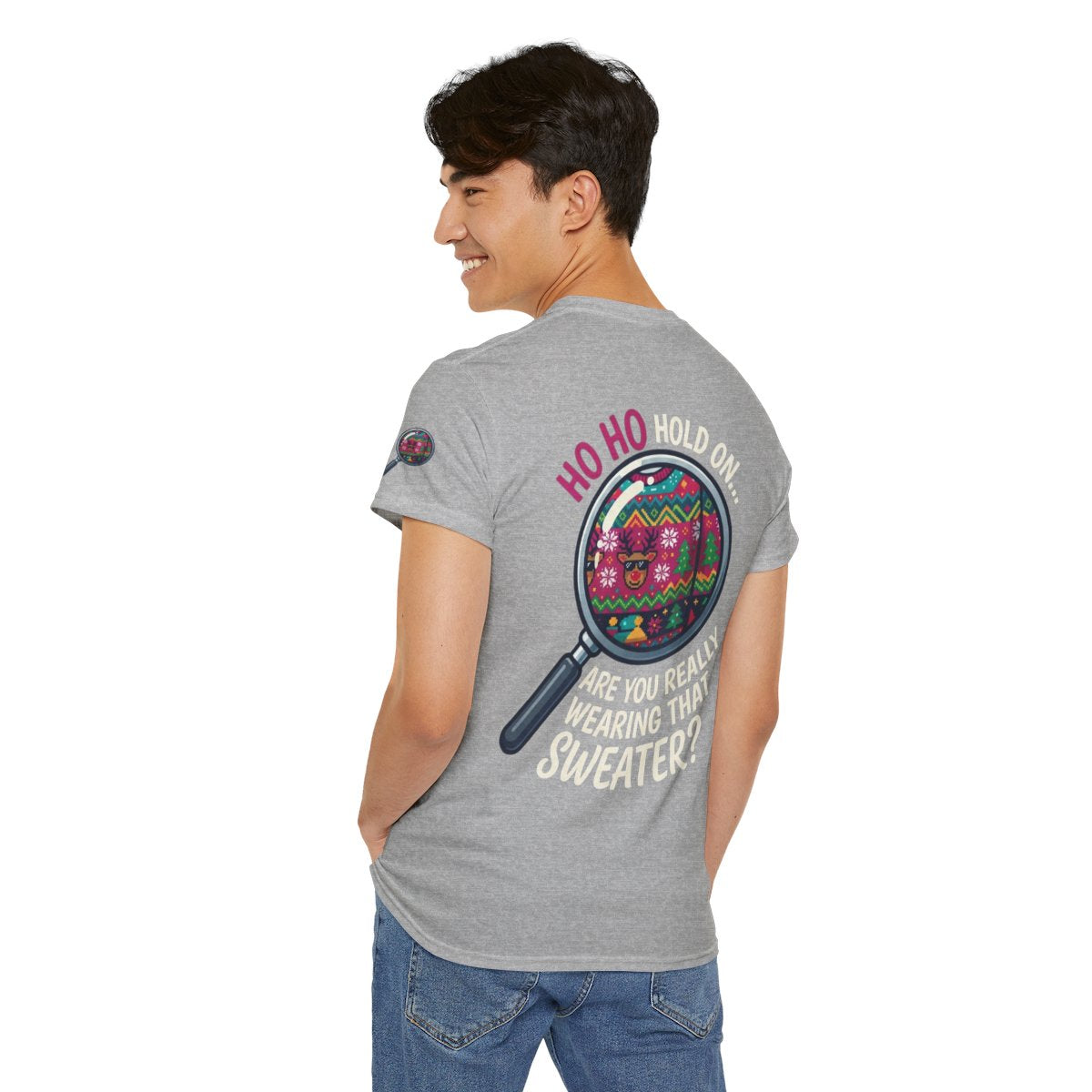 Color: Sport Grey | Ugly Sweater Premium Graphic Tee