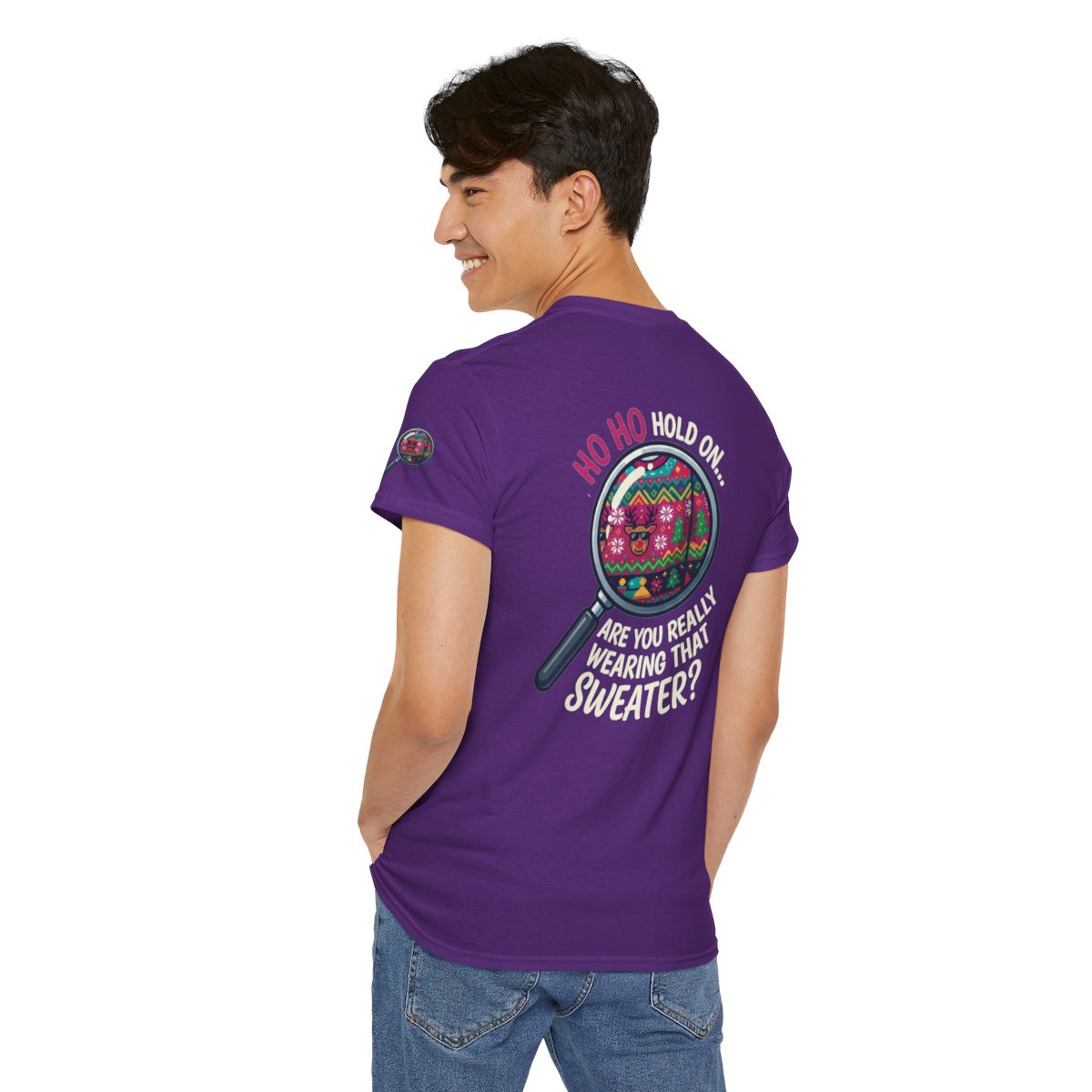 Color: Purple | Ugly Sweater Premium Graphic Tee