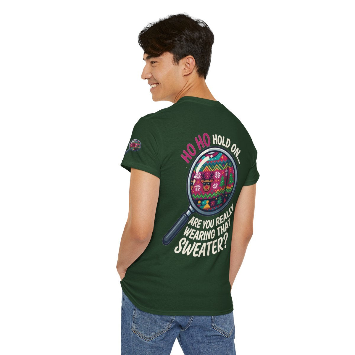 Color: Forest Green | Ugly Sweater Premium Graphic Tee