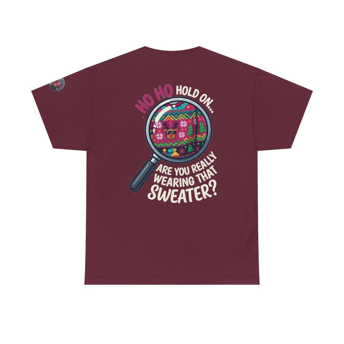 Color: Maroon | Ugly Sweater Premium Graphic Tee