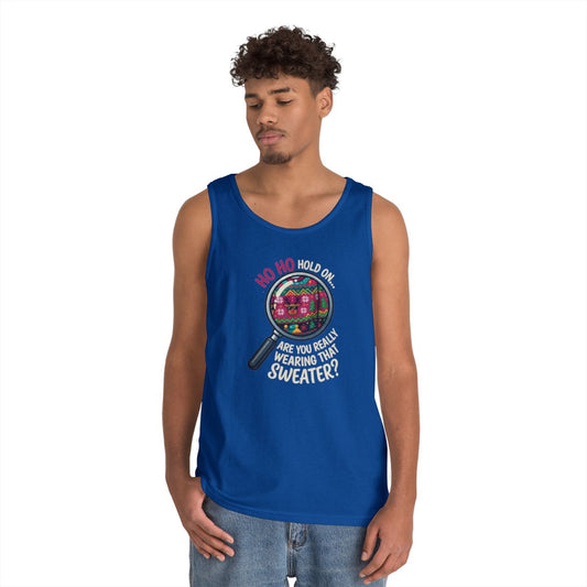 Color: Royal | Ugly Sweater Tank Top