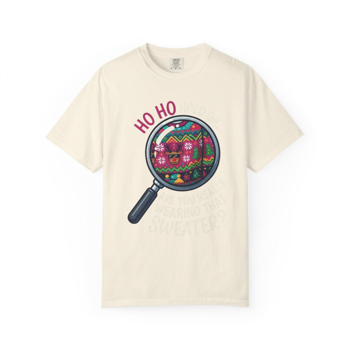 Color: Ivory | Ugly Sweater Unisex Garment-Dyed Tee