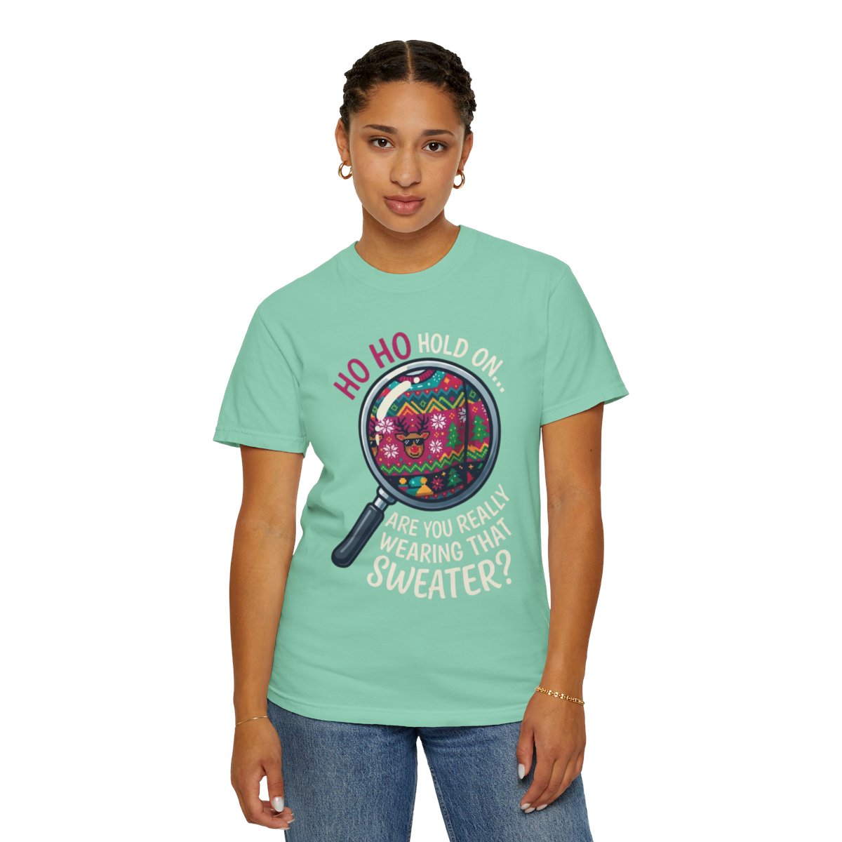 Color: Island Reef | Ugly Sweater Unisex Garment-Dyed Tee