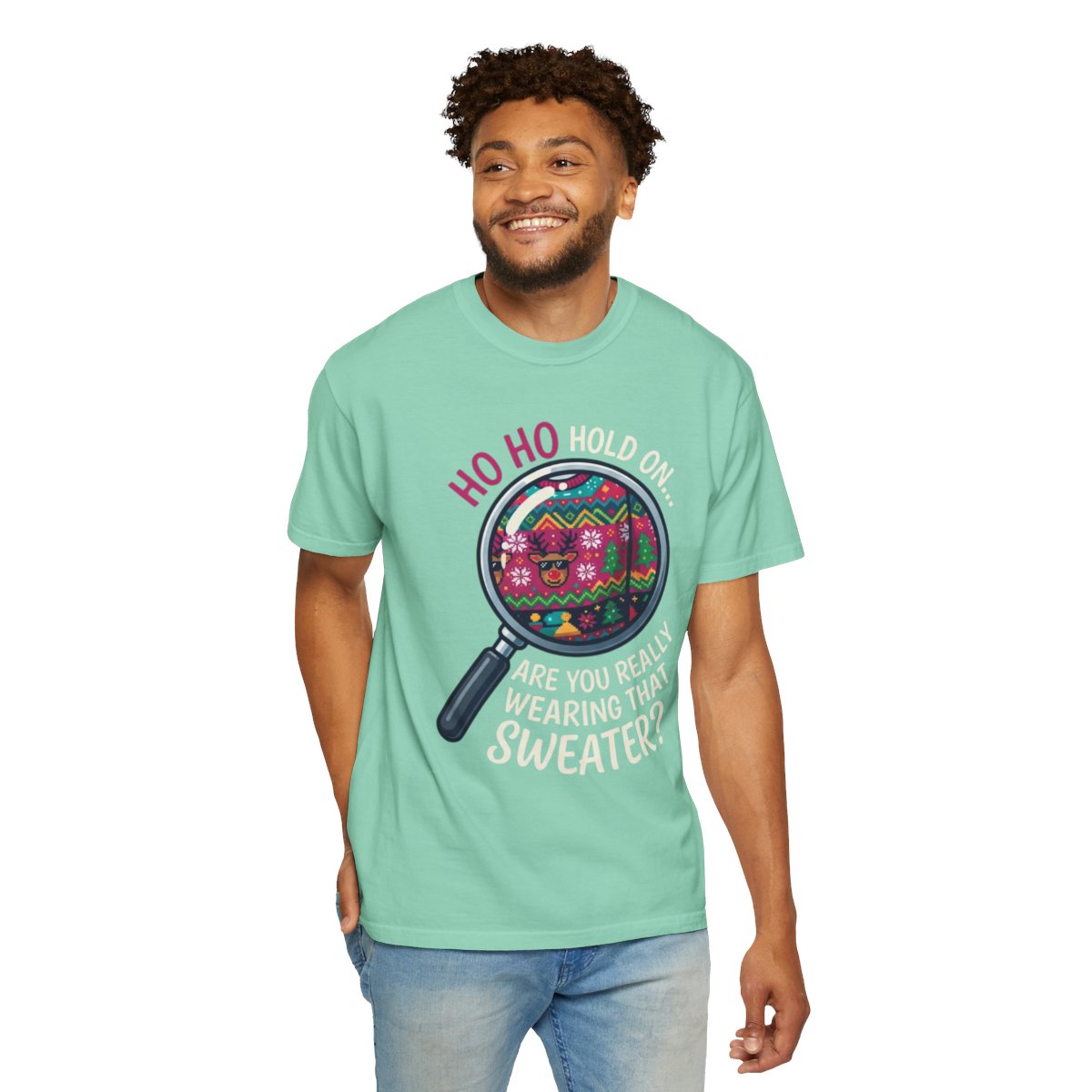 Color: Island Reef | Ugly Sweater Unisex Garment-Dyed Tee