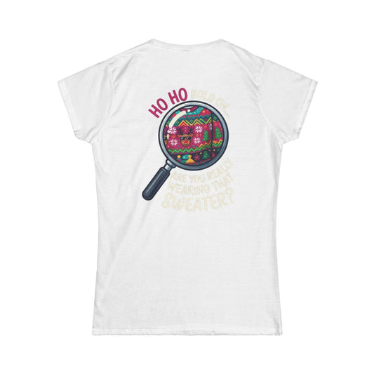 Color: White | Ugly Sweater Women's Tee