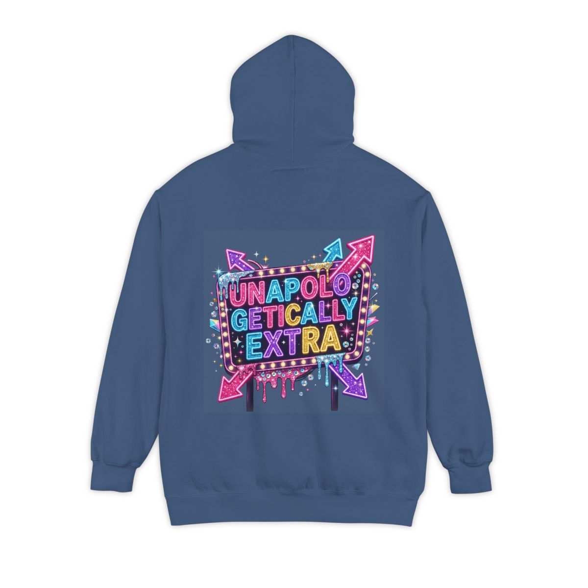 Color: True Navy | Unapoligetically Extra Garment-Dyed Hoodie