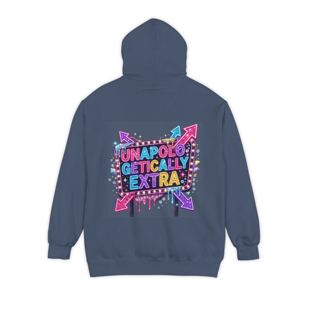 Color: Denim | Unapoligetically Extra Garment-Dyed Hoodie
