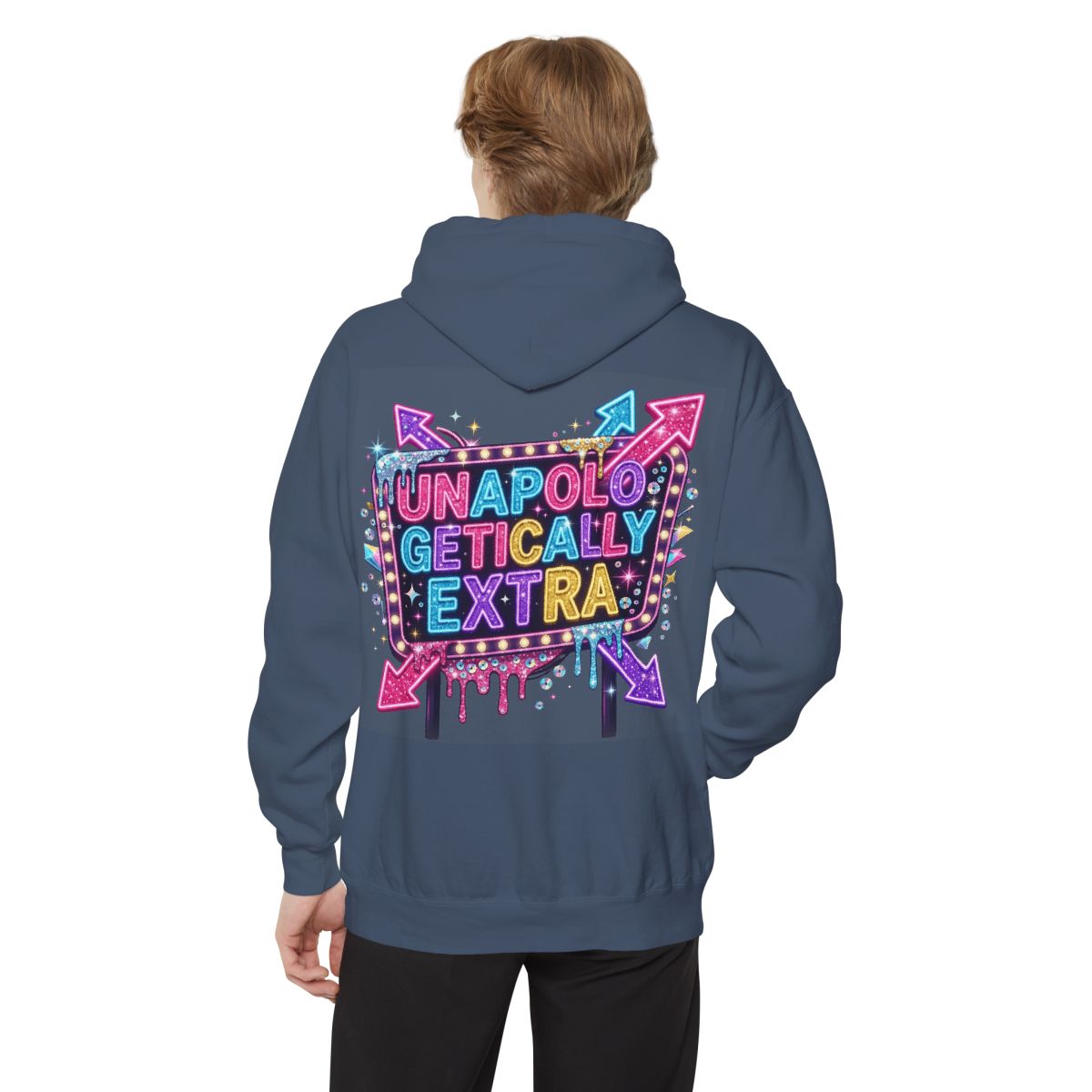 Color: Denim | Unapoligetically Extra Garment-Dyed Hoodie