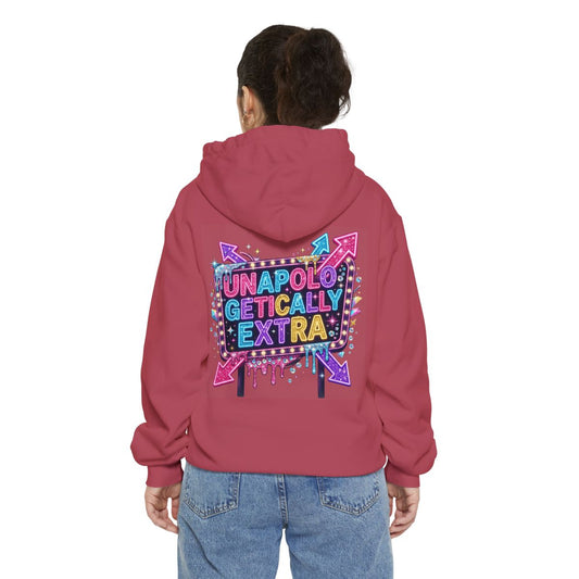Color: Crimson | Unapoligetically Extra Garment-Dyed Hoodie