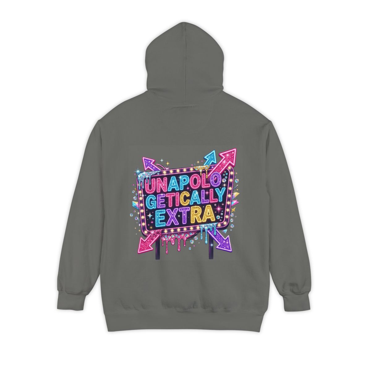 Color: Grey | Unapoligetically Extra Garment-Dyed Hoodie