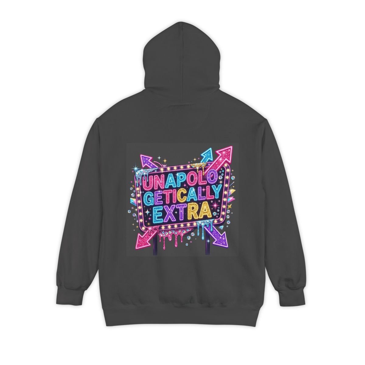 Color: Pepper | Unapoligetically Extra Garment-Dyed Hoodie