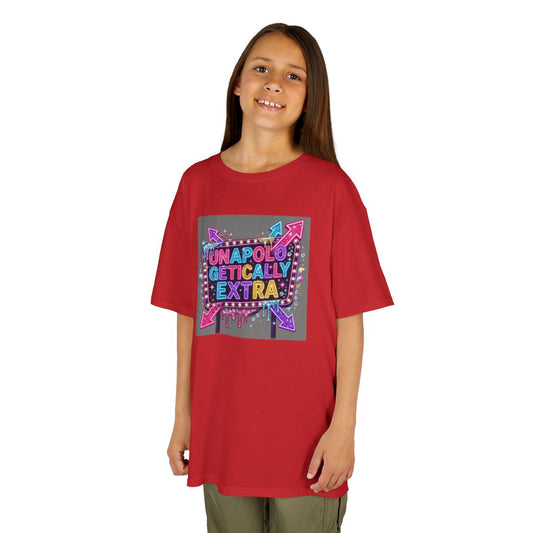 Color: Red | Unapoligetically Extra Kids Tee