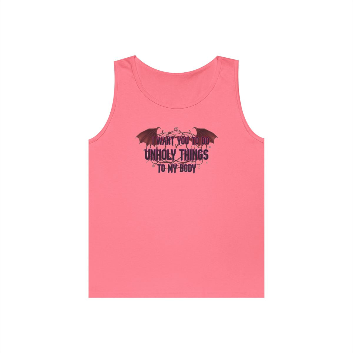 Color: Safety Pink | Unholy Things Tank Top
