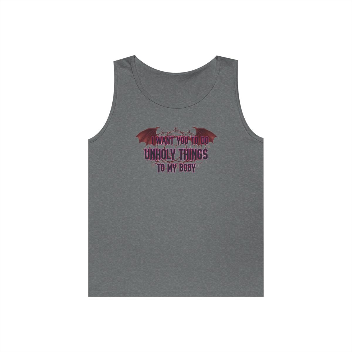 Color: Graphite Heather | Unholy Things Tank Top