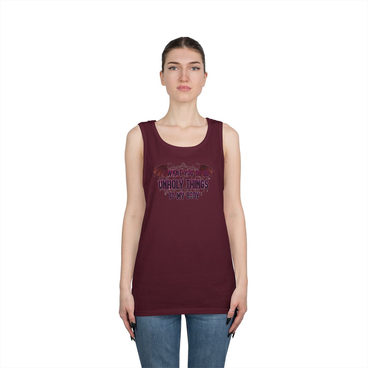 Color: Maroon | Unholy Things Tank Top