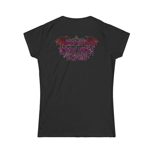 Color: Black | Unholy Things Women's Tee