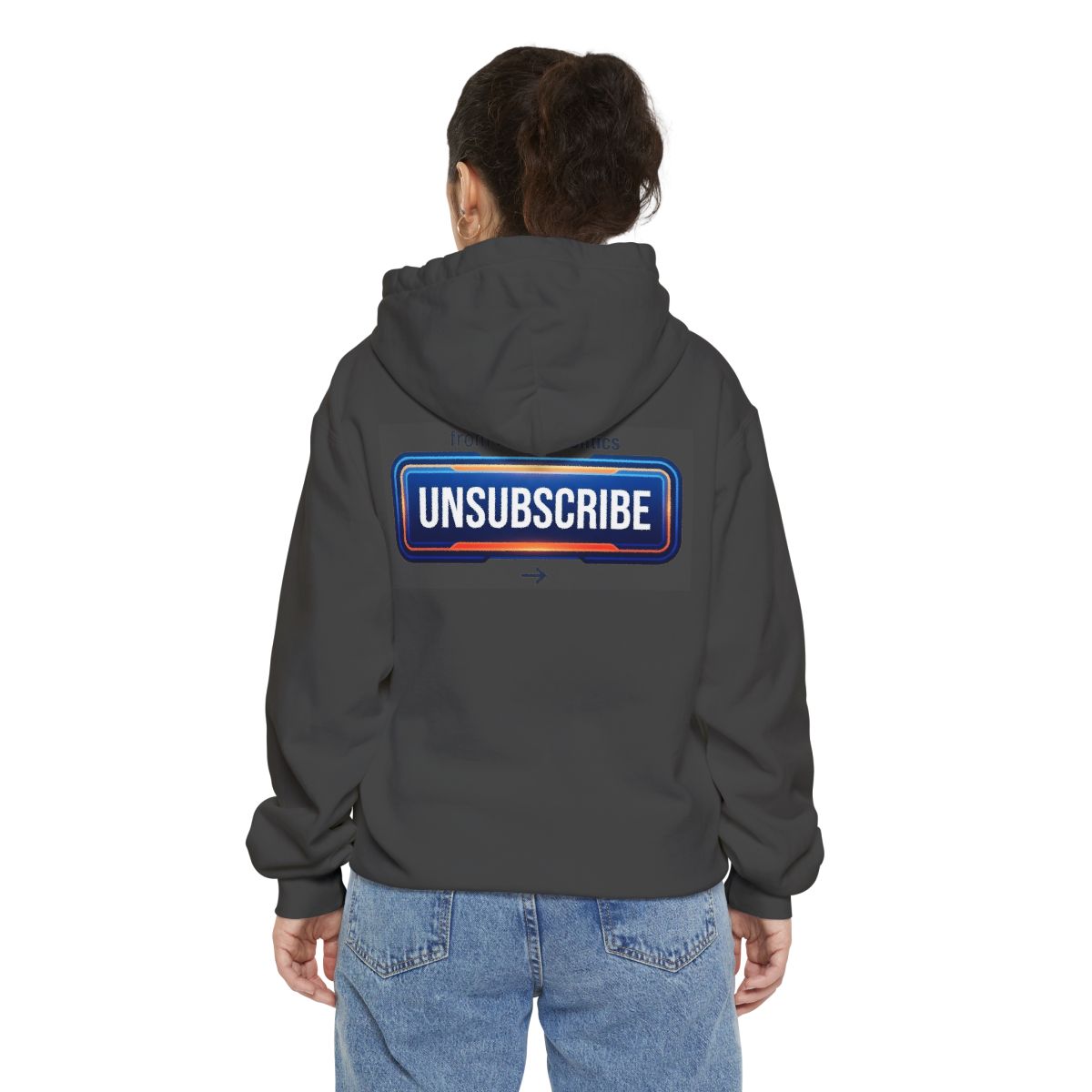 Color: Pepper | Unsubscribe From Family Politics Garment-Dyed Hoodie