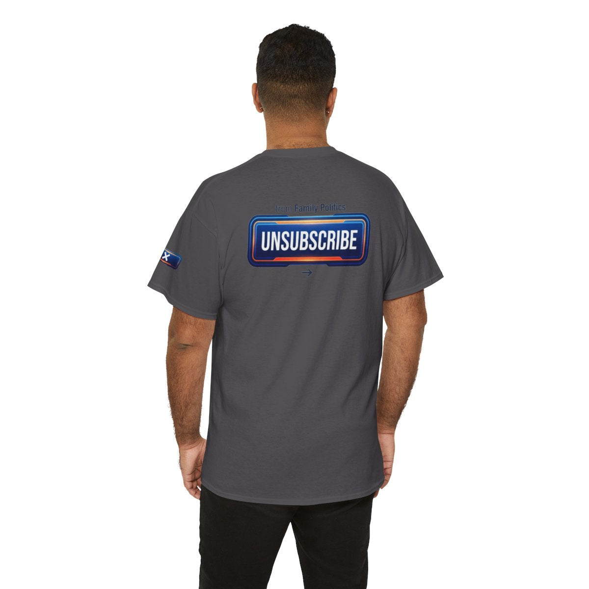 Color: Charcoal | Unsubscribe From Family Politics Premium Graphic Tee