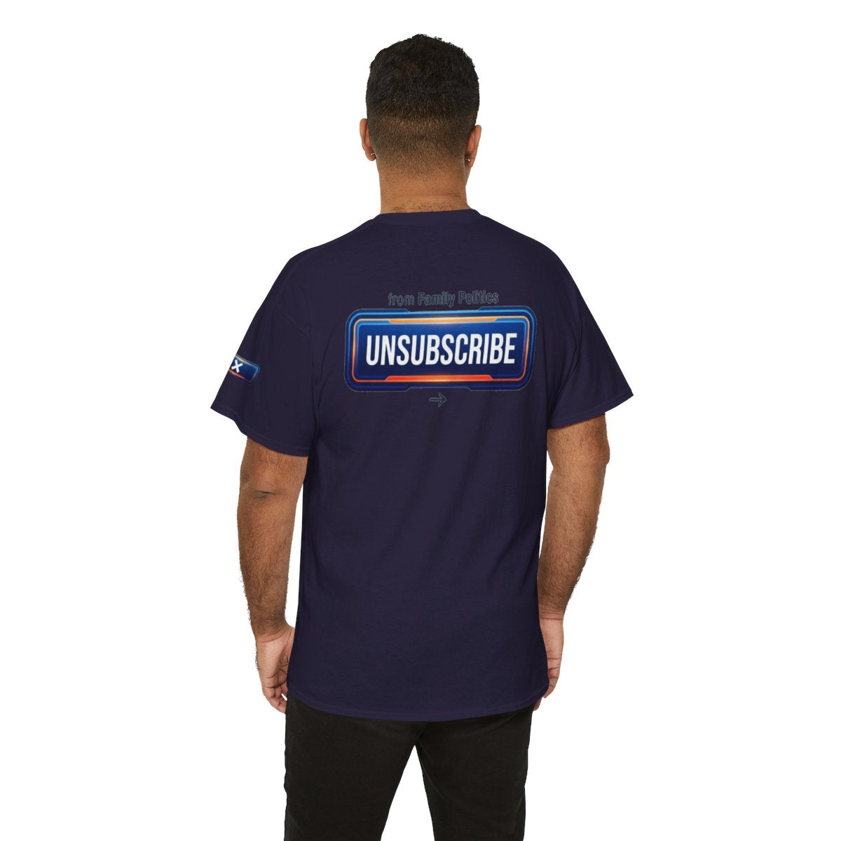 Color: Blackberry | Unsubscribe From Family Politics Premium Graphic Tee