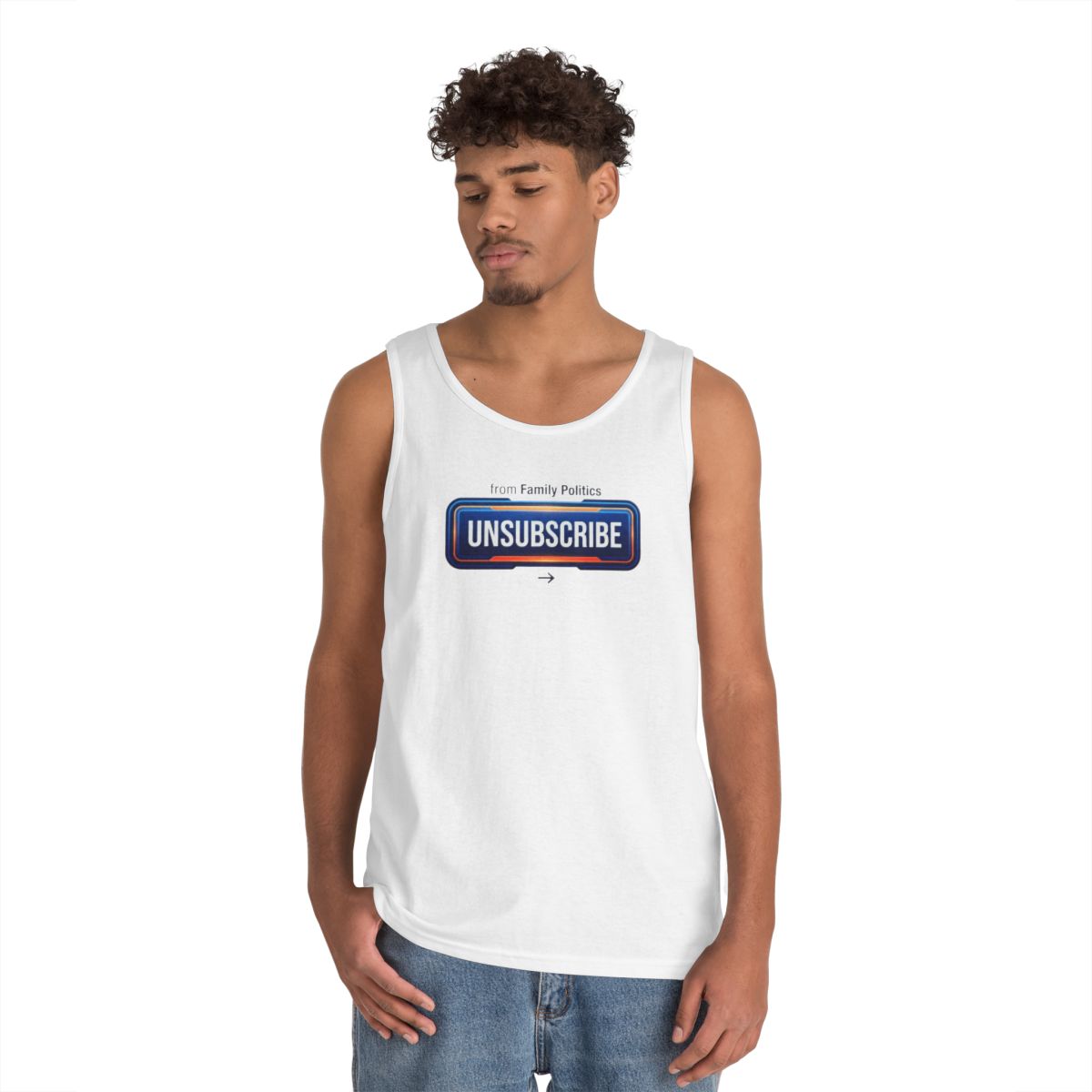 Color: White | Unsubscribe From Family Politics Tank Top