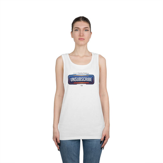 Color: White | Unsubscribe From Family Politics Tank Top