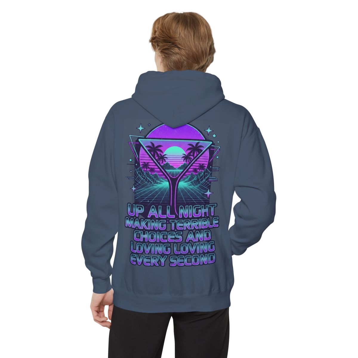 Color: Denim | Up All Night Garment-Dyed Hoodie