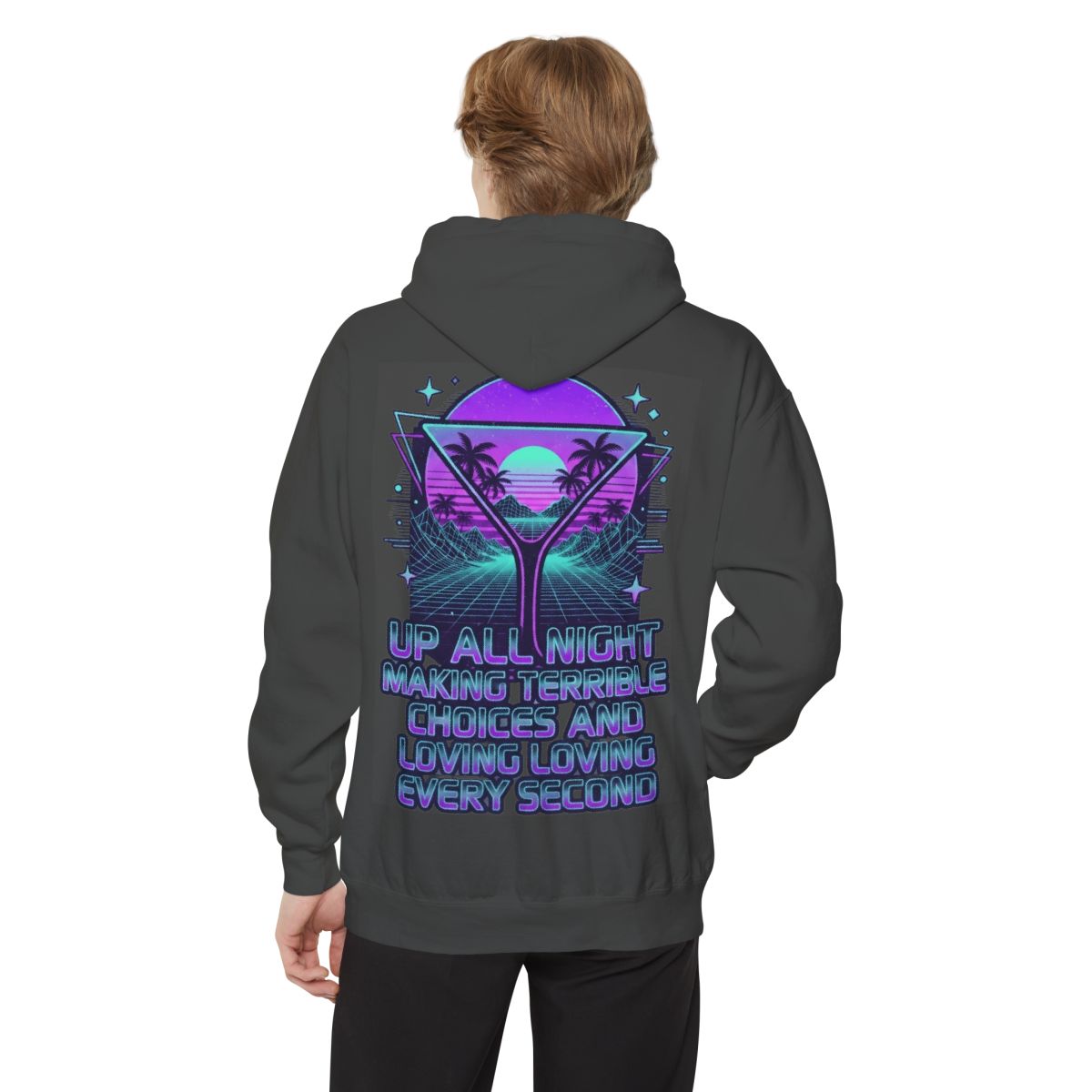 Color: Pepper | Up All Night Garment-Dyed Hoodie