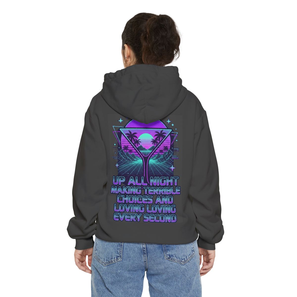 Color: Pepper | Up All Night Garment-Dyed Hoodie
