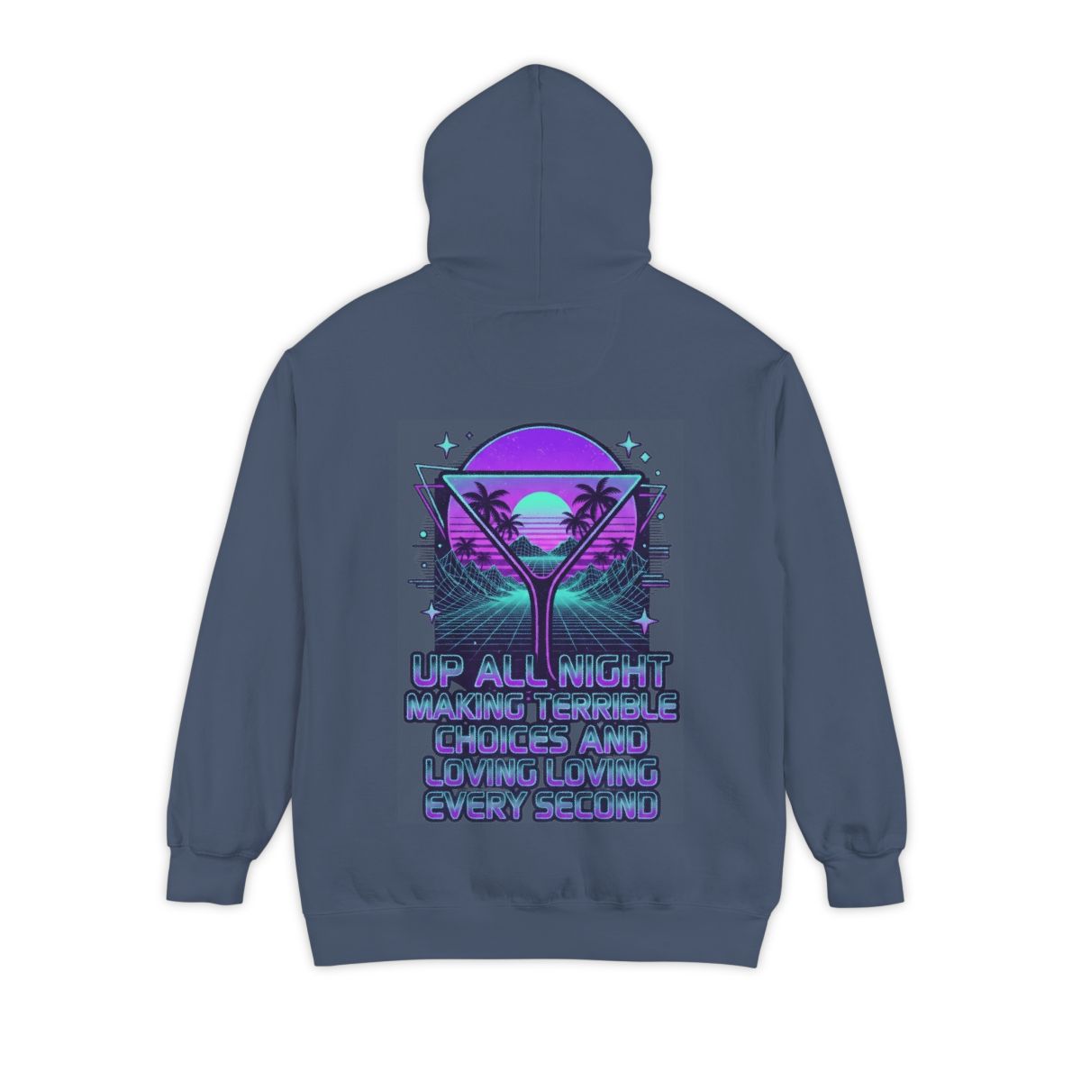 Color: Denim | Up All Night Garment-Dyed Hoodie
