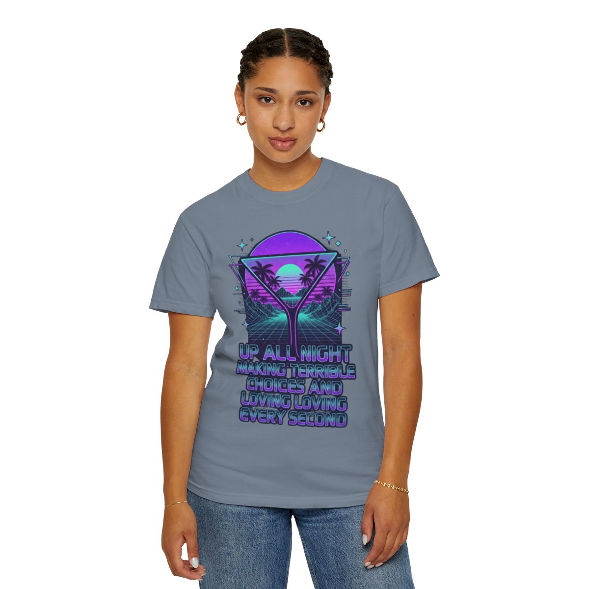 Color: Blue Jean | Up All Night Unisex Garment-Dyed Tee