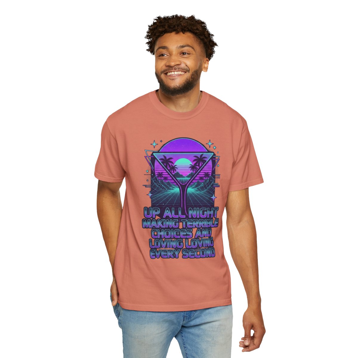 Color: Terracotta | Up All Night Unisex Garment-Dyed Tee