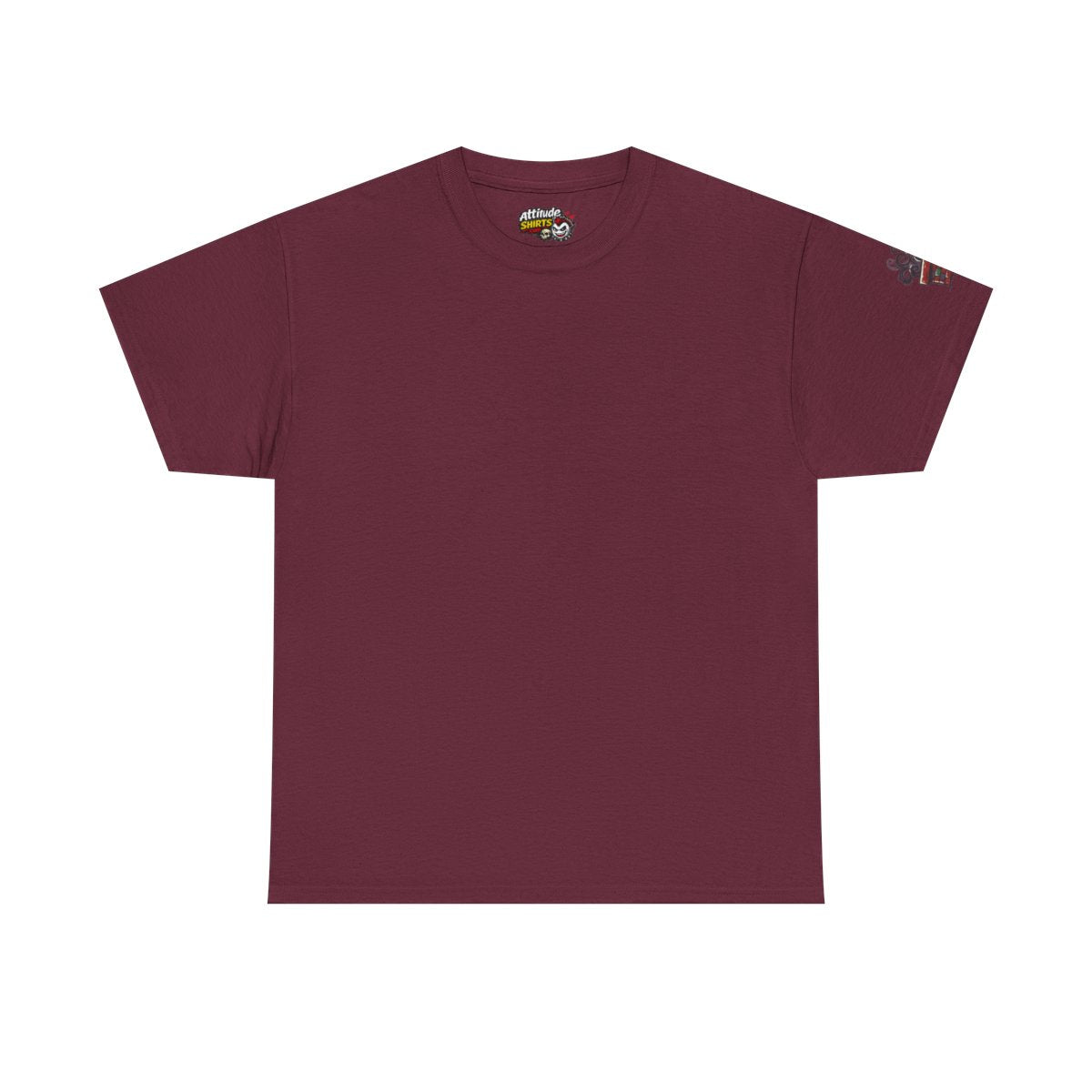 Color: Maroon | Up On The Housetop Doing Naughty Stuff Premium Graphic Tee