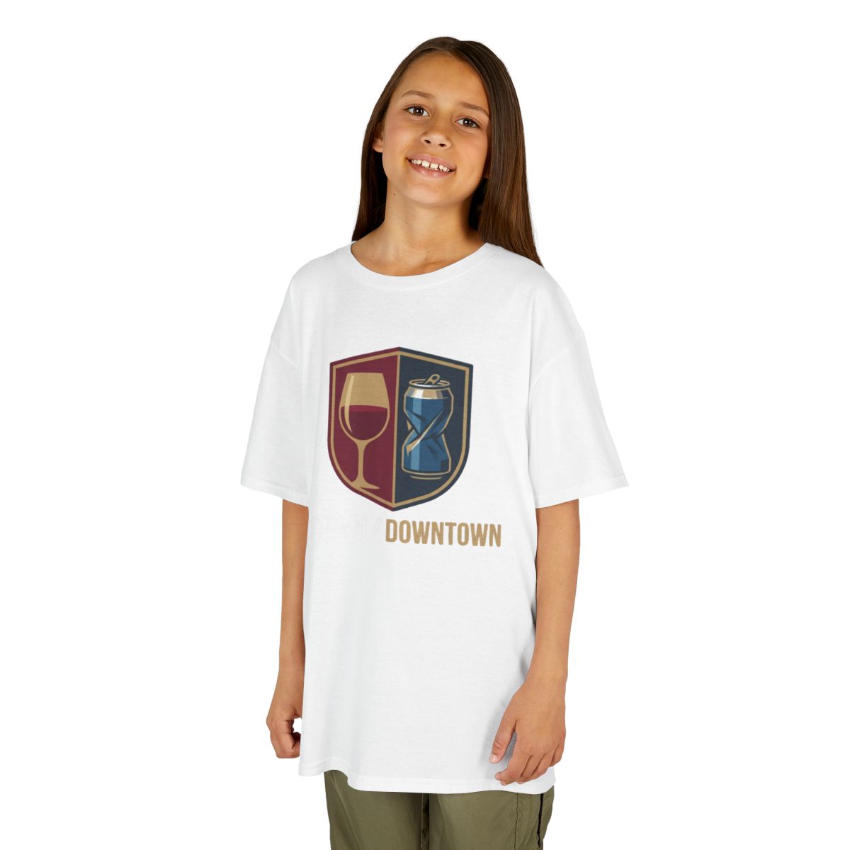 Color: White | Uptown-Downtown Kids Tee