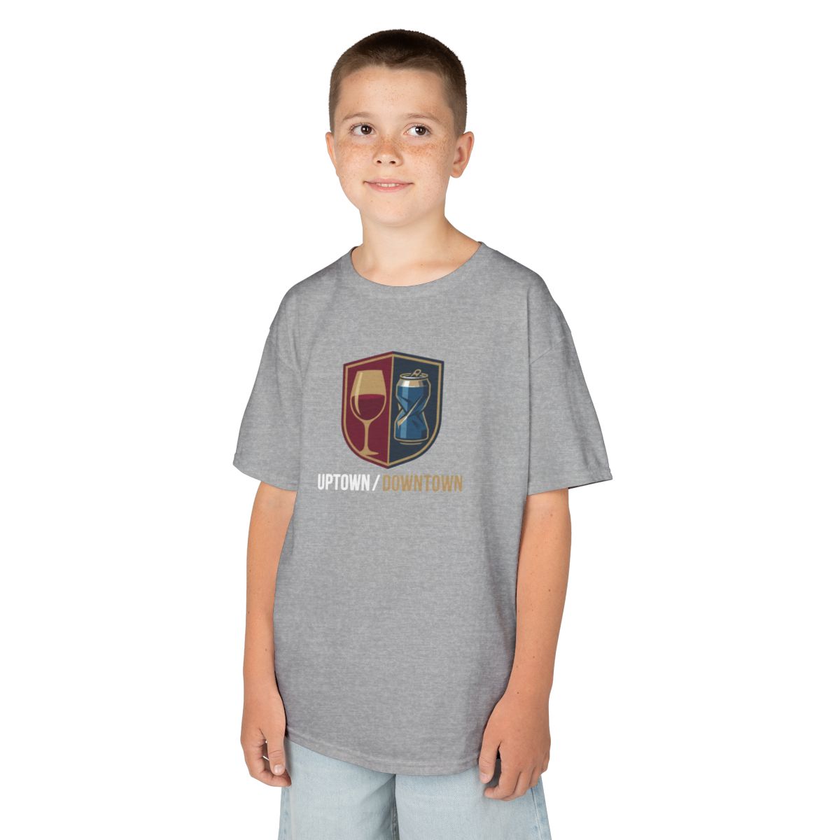 Color: Sport Grey | Uptown-Downtown Kids Tee