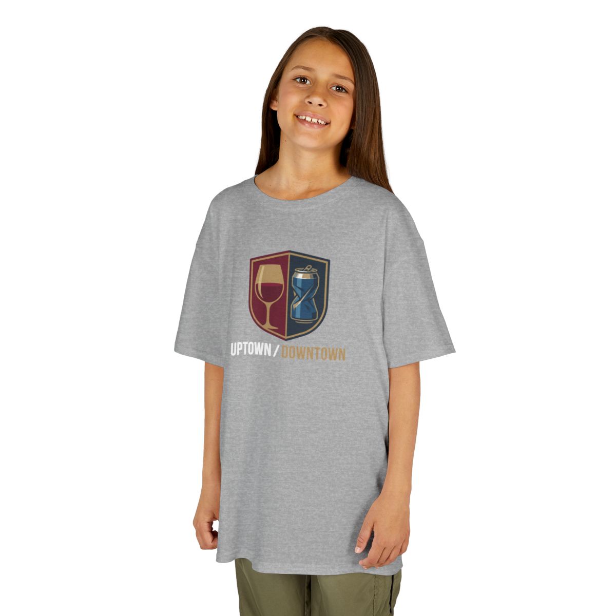 Color: Sport Grey | Uptown-Downtown Kids Tee