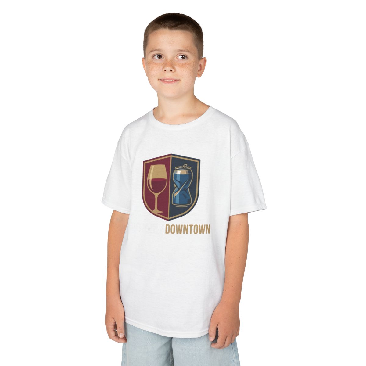 Color: White | Uptown-Downtown Kids Tee