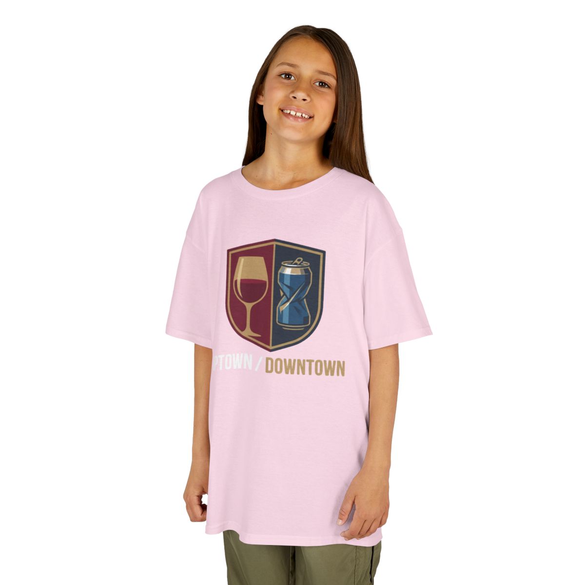 Color: Light Pink | Uptown-Downtown Kids Tee