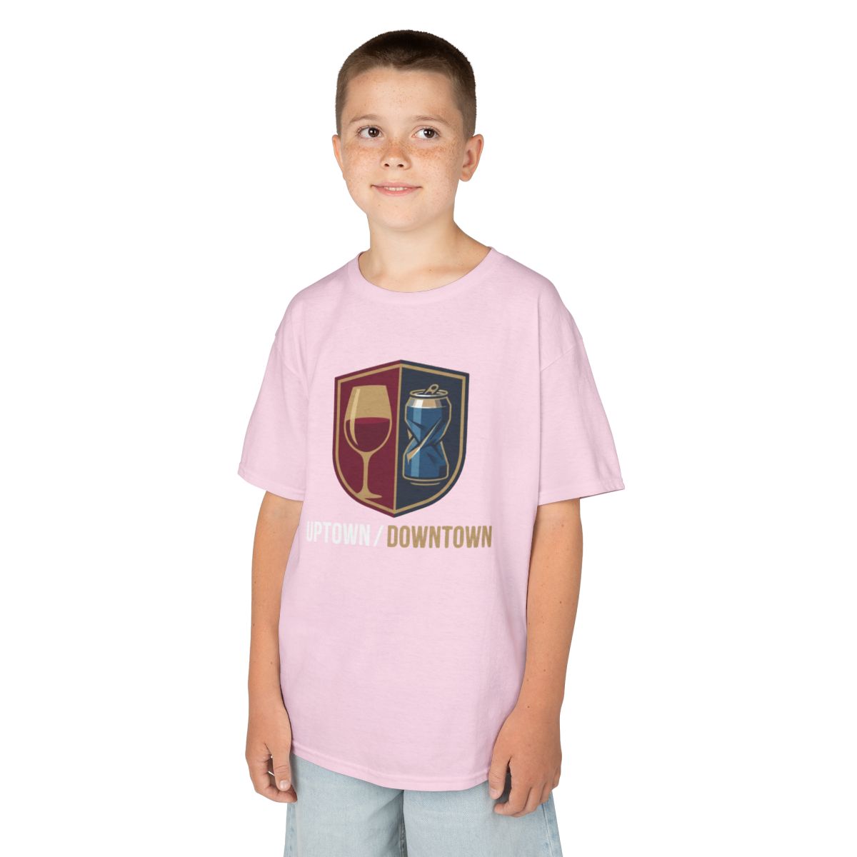 Color: Light Pink | Uptown-Downtown Kids Tee