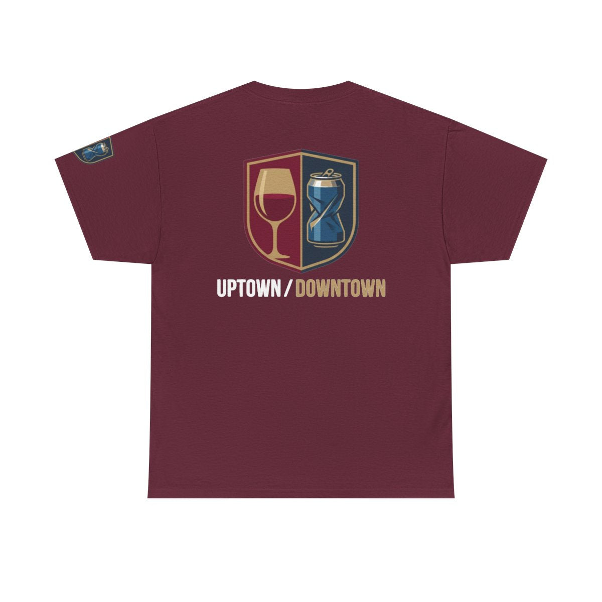 Color: Maroon | Uptown-Downtown Premium Graphic Tee