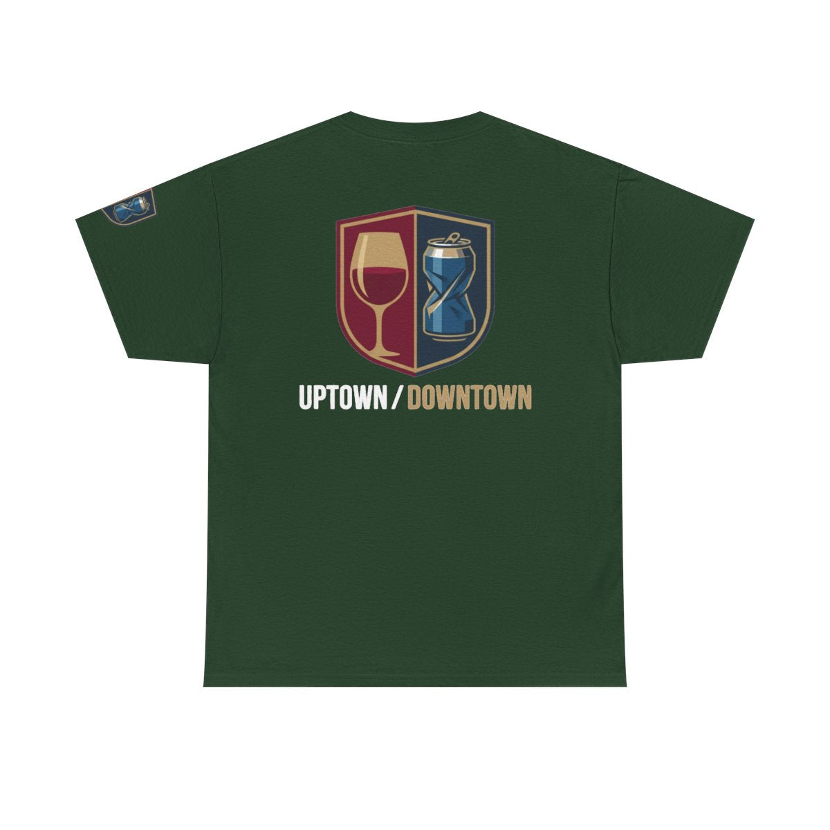 Color: Forest Green | Uptown-Downtown Premium Graphic Tee