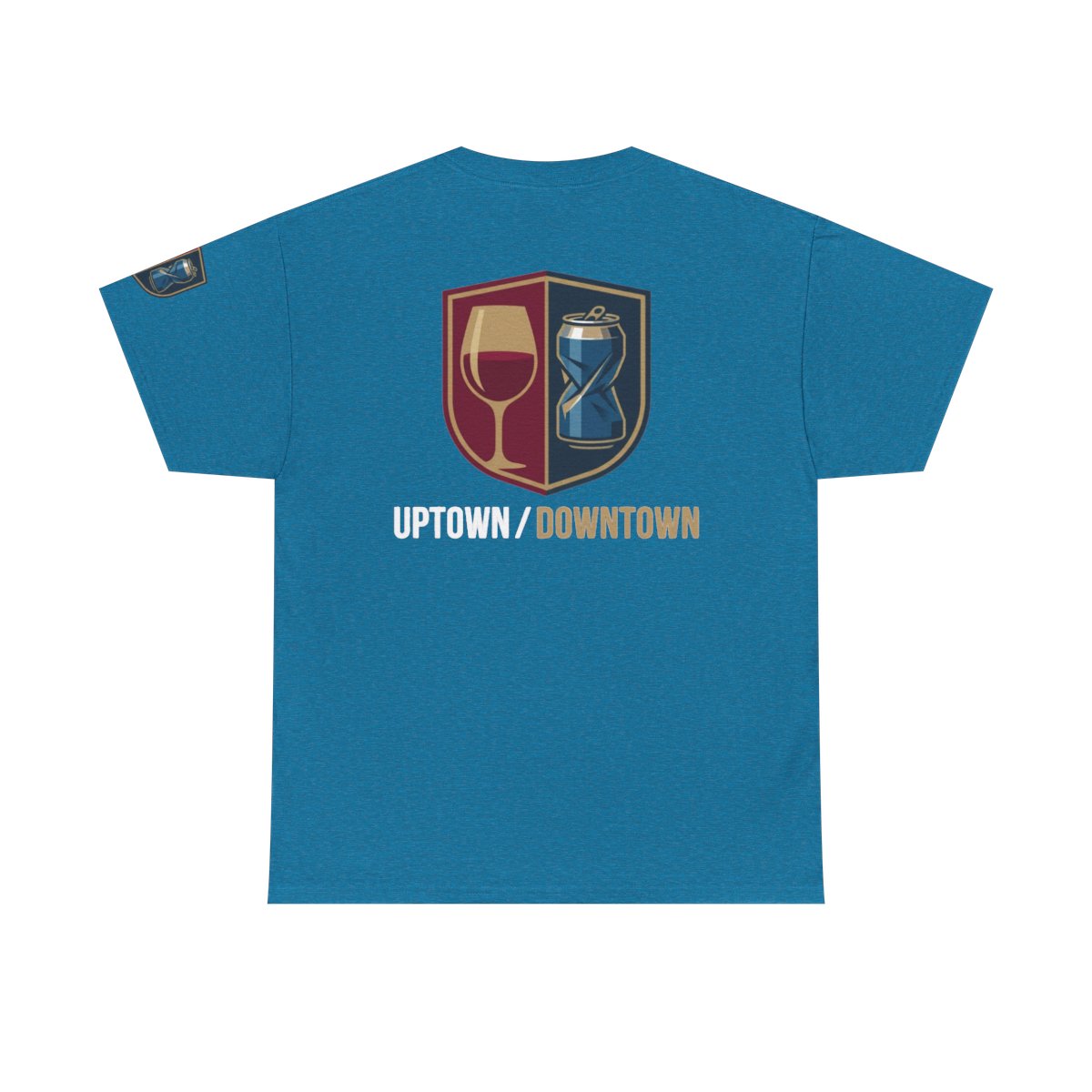 Color: Antique Sapphire | Uptown-Downtown Premium Graphic Tee