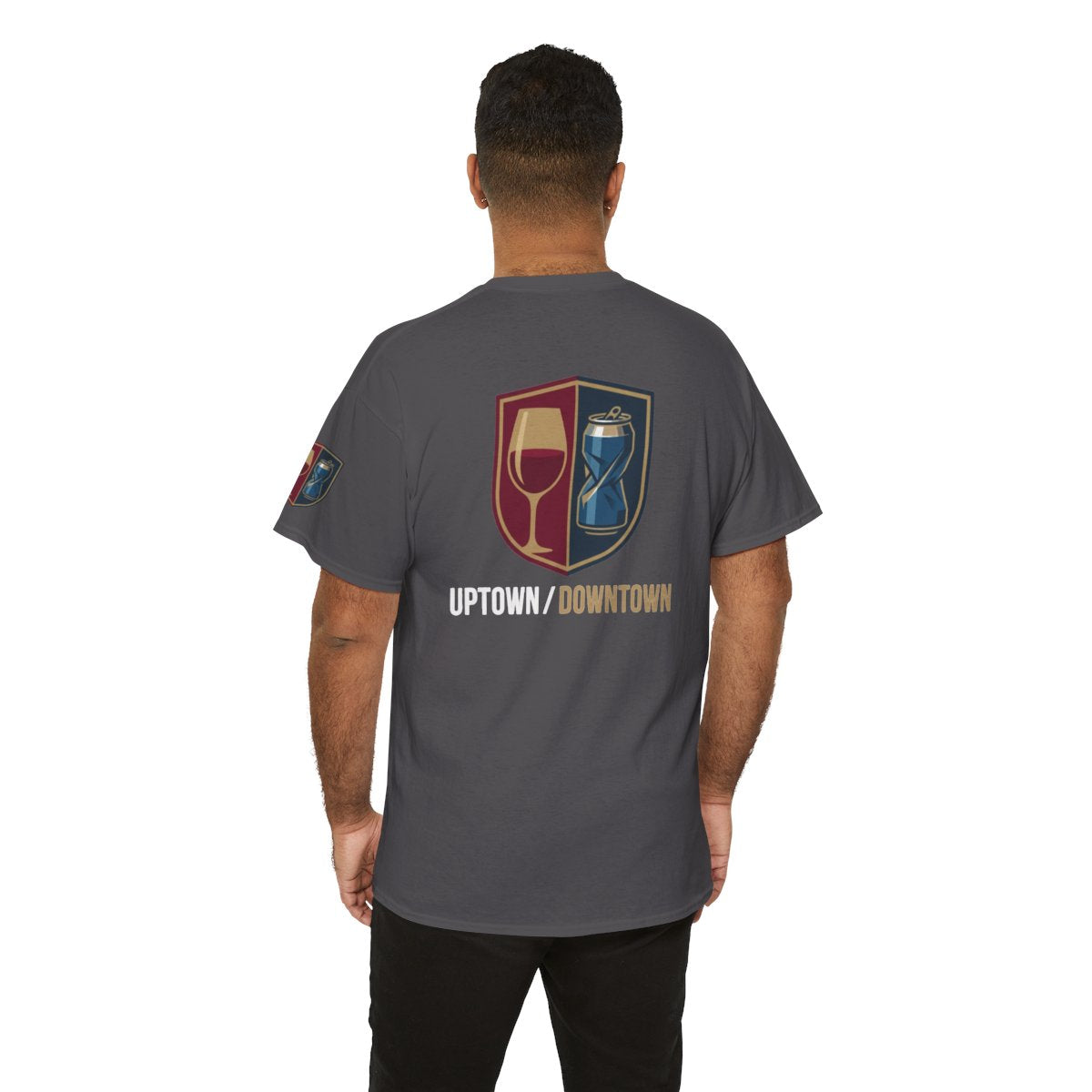 Color: Charcoal | Uptown-Downtown Premium Graphic Tee