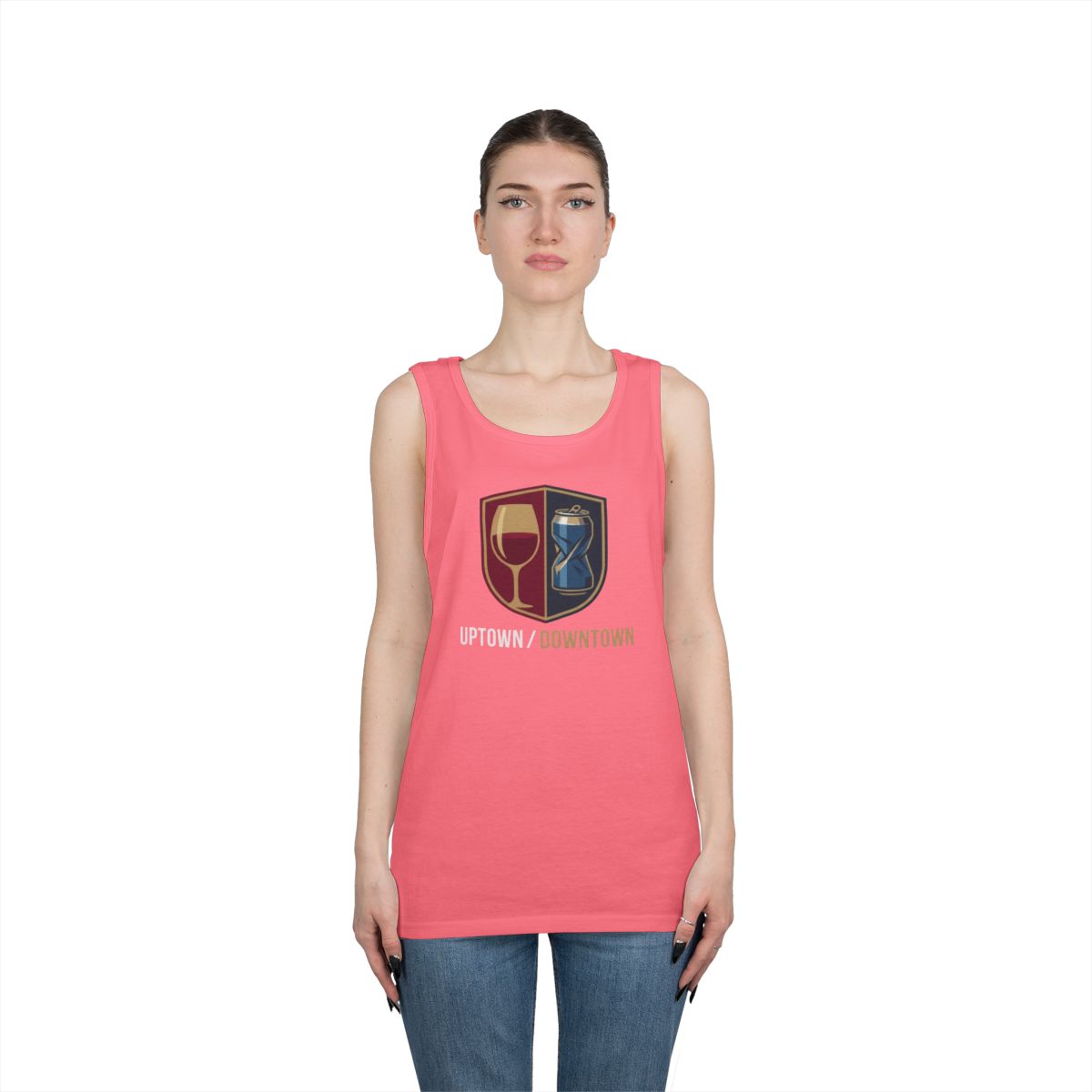 Color: Safety Pink | Uptown-Downtown Tank Top