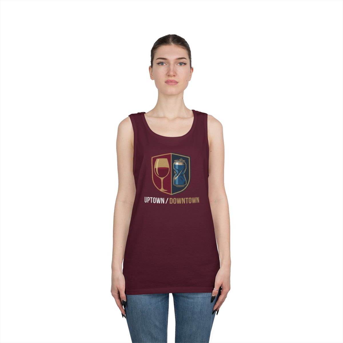 Color: Maroon | Uptown-Downtown Tank Top