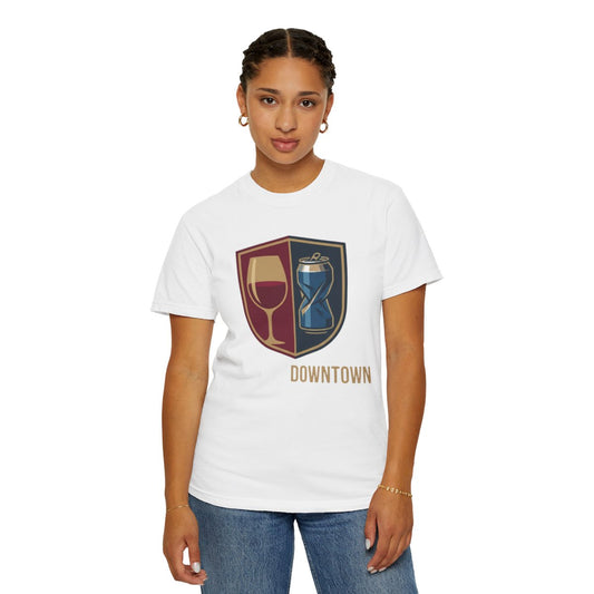 Color: White | Uptown-Downtown Unisex Garment-Dyed Tee