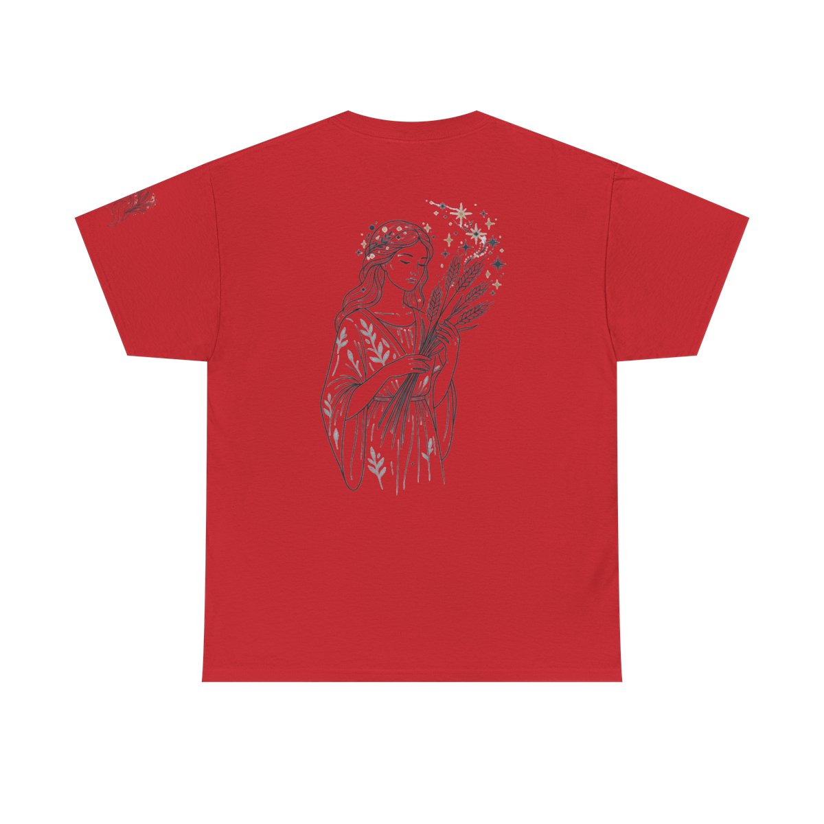 Color: Red | Virgo The Wheat Maiden Premium Graphic Tee